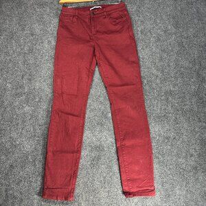 Sam Edelman Jeans Womens 10 The Kitten Skinny Maroon Cotton Stretch Pockets